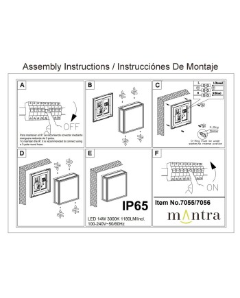 BACHELOR * PLAFÓN/APLIQUE EXTERIOR GRIS OSCURO LED IP65 - 14W - 3000K